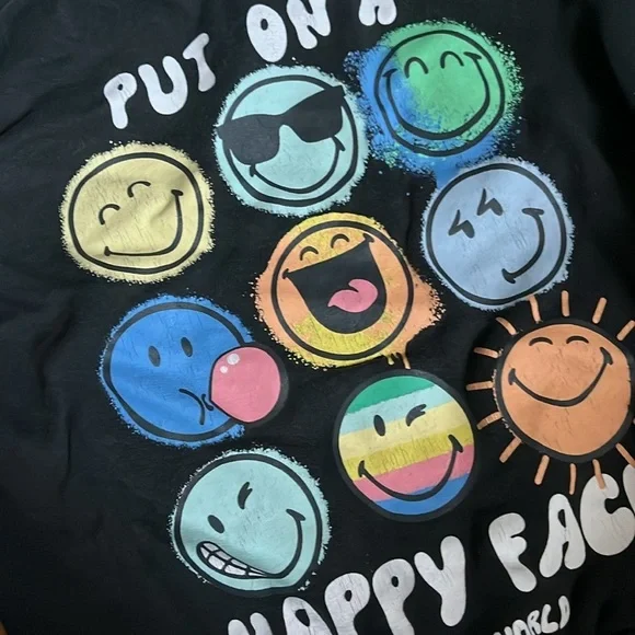 Kids H&M x Smiley World hoodie normal signs of wear 6x fits 5/6. - Picture 2 of 4